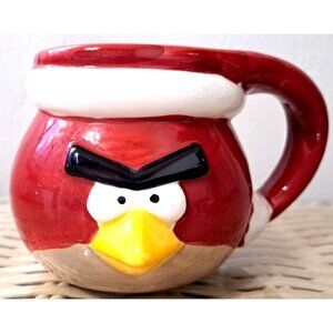 Flix Candy Angry Birds Christmas Mug - "Red" Wearing a Santa Hat